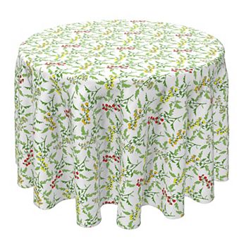 Round Tablecloth, 100% Cotton, 60 Round", Vines of Tomatoes