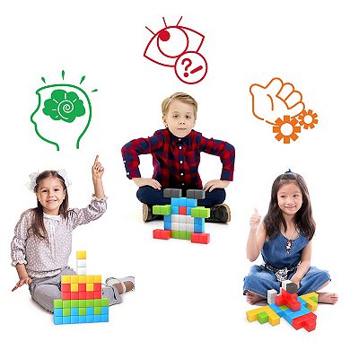 PicassoTiles 60 PC Magnetic Blocks, Magnetic Building Blocks for Kids, Magnet Toy for Kids 3+