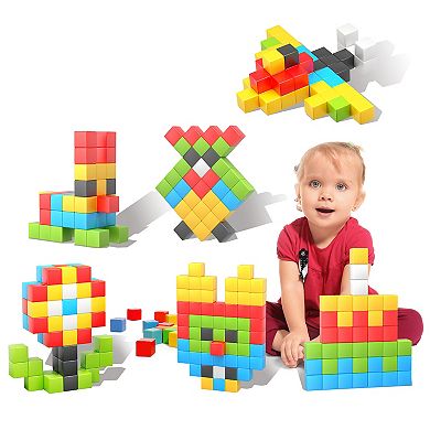 PicassoTiles 60 PC Magnetic Blocks, Magnetic Building Blocks for Kids, Magnet Toy for Kids 3+