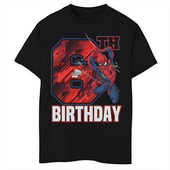 Boys Marvel Spider-Man Web Swing 6th Birthday Husky Graphic Tee