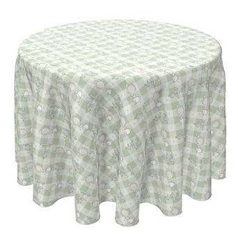 Round Tablecloth, 100% Cotton, 60 Round", Tea Time Plaid