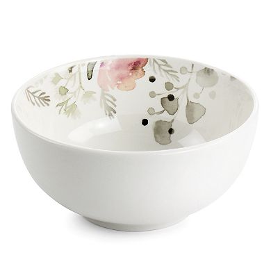 Gibson Home Lily Garden Ceramic 12 Piece Dinnerware Set