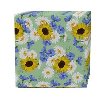 Napkin Set of 4, 100% Cotton, 20x20", Rural Floral