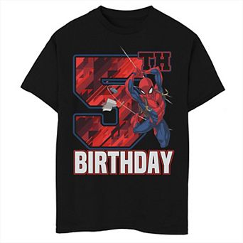 Boys Marvel Spider-Man Web Swing 5th Birthday Husky Graphic Tee