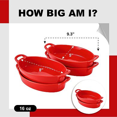 Porcelain Ceramic Deep Dish Au Gratin Pan With Dual Handles
