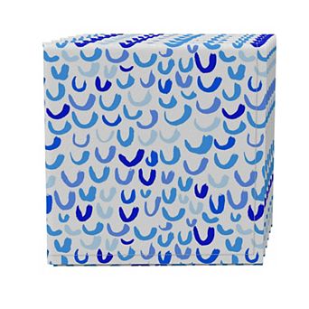 Napkin Set of 4, 100% Cotton, 20x20", Creative Brush Stroke Blue