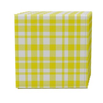Napkin Set of 4, 100% Cotton, 20x20", Plaid 8
