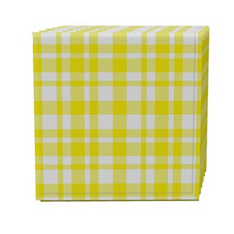 Napkin Set of 4, 100% Cotton, 20x20", Plaid 8