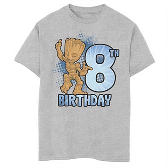 Boys Marvel Guardians Of The Galaxy Baby Groot 8th Birthday Husky Graphic Tee