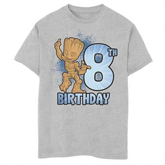 Boys Marvel Guardians Of The Galaxy Baby Groot 8th Birthday Husky Graphic Tee
