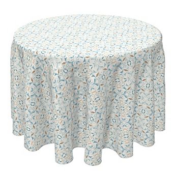 Round Tablecloth, 100% Cotton, 60 Round", Oriental Vintage