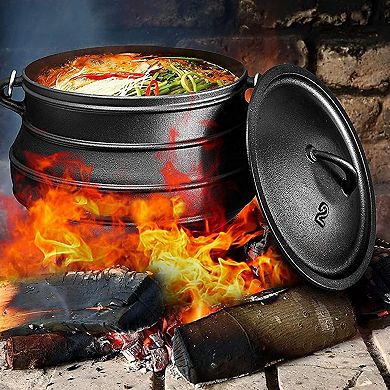 Three Legged Cast Iron Potjie/dutch Oven Cooking Pot Cauldron South African Braai Kitchen Outdoor Cooking