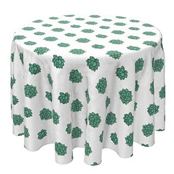 Round Tablecloth, 100% Cotton, 60 Round", Echeveria Plants