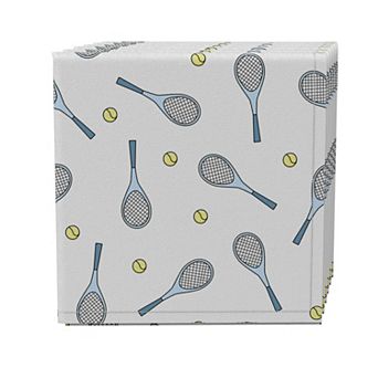 Napkin Set of 4, 100% Cotton, 20x20", Tennis Match