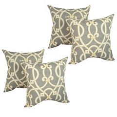 Blazing Needles 4-Piece 18-in x 18-in Sage Green Indoor Decorative Pillow  in the Throw Pillows department at