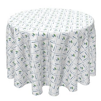 Round Tablecloth, 100% Cotton, 60 Round", Tee Up Golf