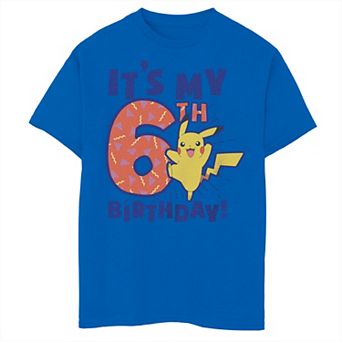 Boys Pokémon Pikachu "It's My 6th Birthday" Tee
