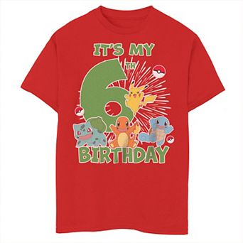Boys Pokémon Indigo League "It's My 6th Birthday" Tee
