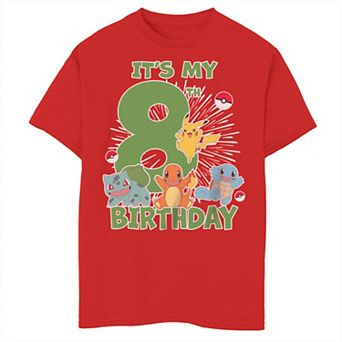 Boys Pokémon Indigo League "It's My 8th Birthday" Tee