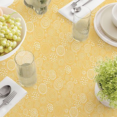 Round Tablecloth, 100% Cotton, 60 Round", Bright Patterns in Circles