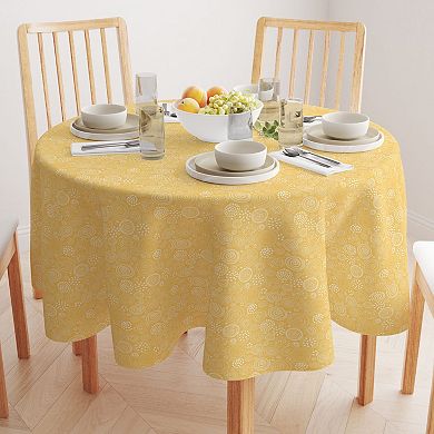 Round Tablecloth, 100% Cotton, 60 Round", Bright Patterns in Circles