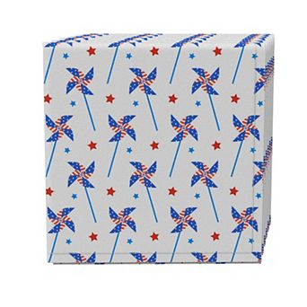 Napkin Set of 4, 100% Cotton, 20x20", Patriotic Pinwheels