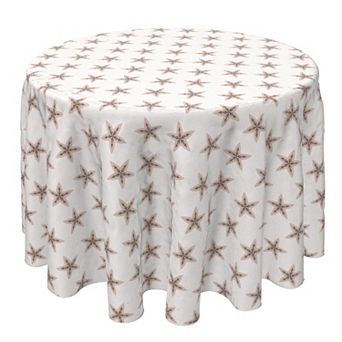 Round Tablecloth, 100% Cotton, 60 Round", Rustic Stars