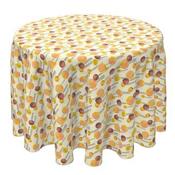 Round Tablecloth, 100% Cotton, 60 Round", Abstract Spots Pattern