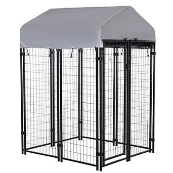 Medium Outdoor Dog Kennel Run House Crate Cage Anti-uv Roof Patio Pet Shelter