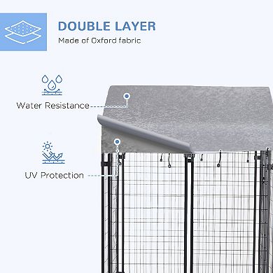 Medium Outdoor Dog Kennel Run House Crate Cage Anti-uv Roof Patio Pet Shelter