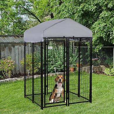 Medium Outdoor Dog Kennel Run House Crate Cage Anti-uv Roof Patio Pet Shelter