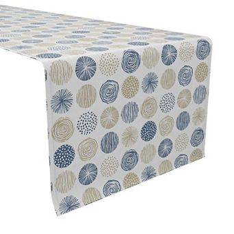 Table Runner, 100% Cotton, 16x90", Polka Dot Doodles