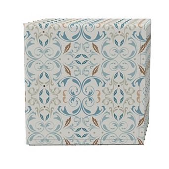 Napkin Set of 4, 100% Cotton, 20x20", Oriental Vintage