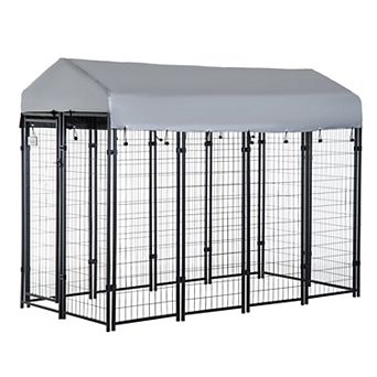 Medium Outdoor Dog Kennel Run House Crate Cage Anti-uv Roof Patio Pet Shelter