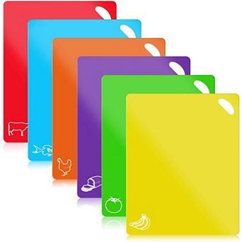 Zulay Kitchen Extra Thick Plastic Cutting Boards for Kitchen