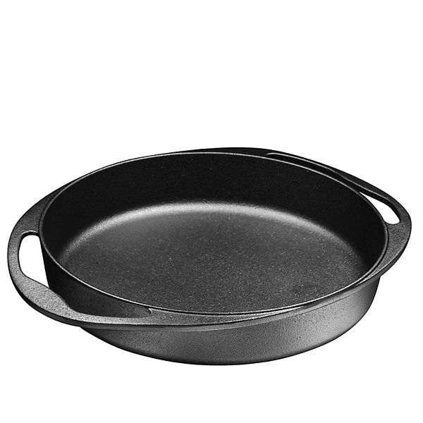 Double Handled NonStick Enameled Black Cast Iron Round Tarte Tatin