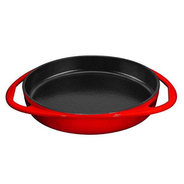 Double Handled Nonstick Enameled Cast Iron Round Tarte Tatin Dish Pan