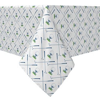 Square Tablecloth, 100% Cotton, 60x60", Tee Up Golf