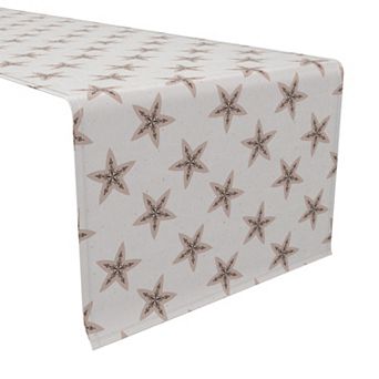 Table Runner, 100% Cotton, 16x72", Rustic Stars