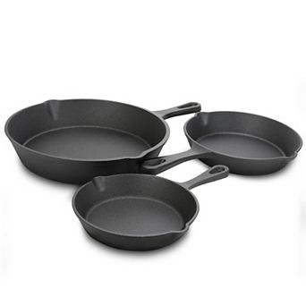 Gibson General Store Addlestone 3 pc Preseasoned Cast Iron Skillet Set