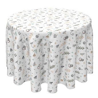 Round Tablecloth, 100% Cotton, 60 Round", Simple Nursery Floral
