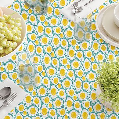 Square Tablecloth, 100% Cotton, 60x60", Brunch Time Eggs