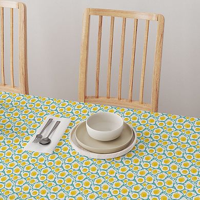 Square Tablecloth, 100% Cotton, 60x60", Brunch Time Eggs