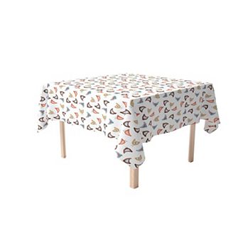 Square Tablecloth, 100% Cotton, 60x60", Country Chickens Design
