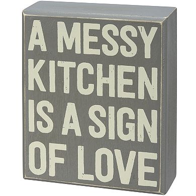 By Kathy Kitchen Box Sign & Candle Set