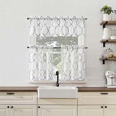 Sonoma Goods For Life® Lyden Embroidered Trellis Rod Pocket Curtain Valance