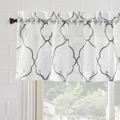 Sonoma Goods For Life® Lyden Embroidered Trellis Rod Pocket Curtain Valance