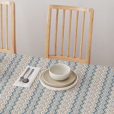 Round Tablecloth, 100% Cotton, 60 Round", Boho Chevron
