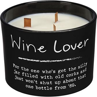 By Kathy Wine Lover Lavendar Candle Jar