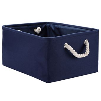 Foldable Storage Basket, Fabric Collapsible Clothes Box with Handles M
